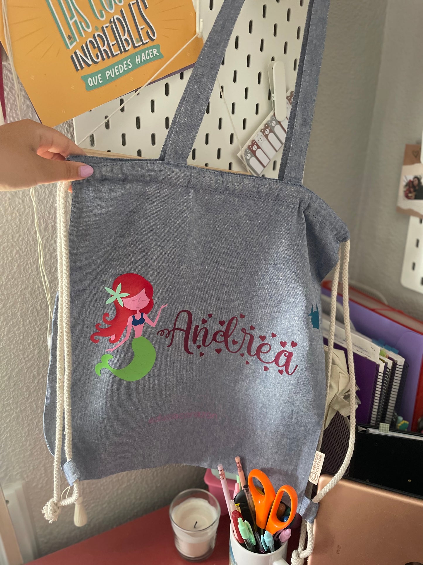 BOLSO MOCHILA “SIRENITA + NOMBRE”