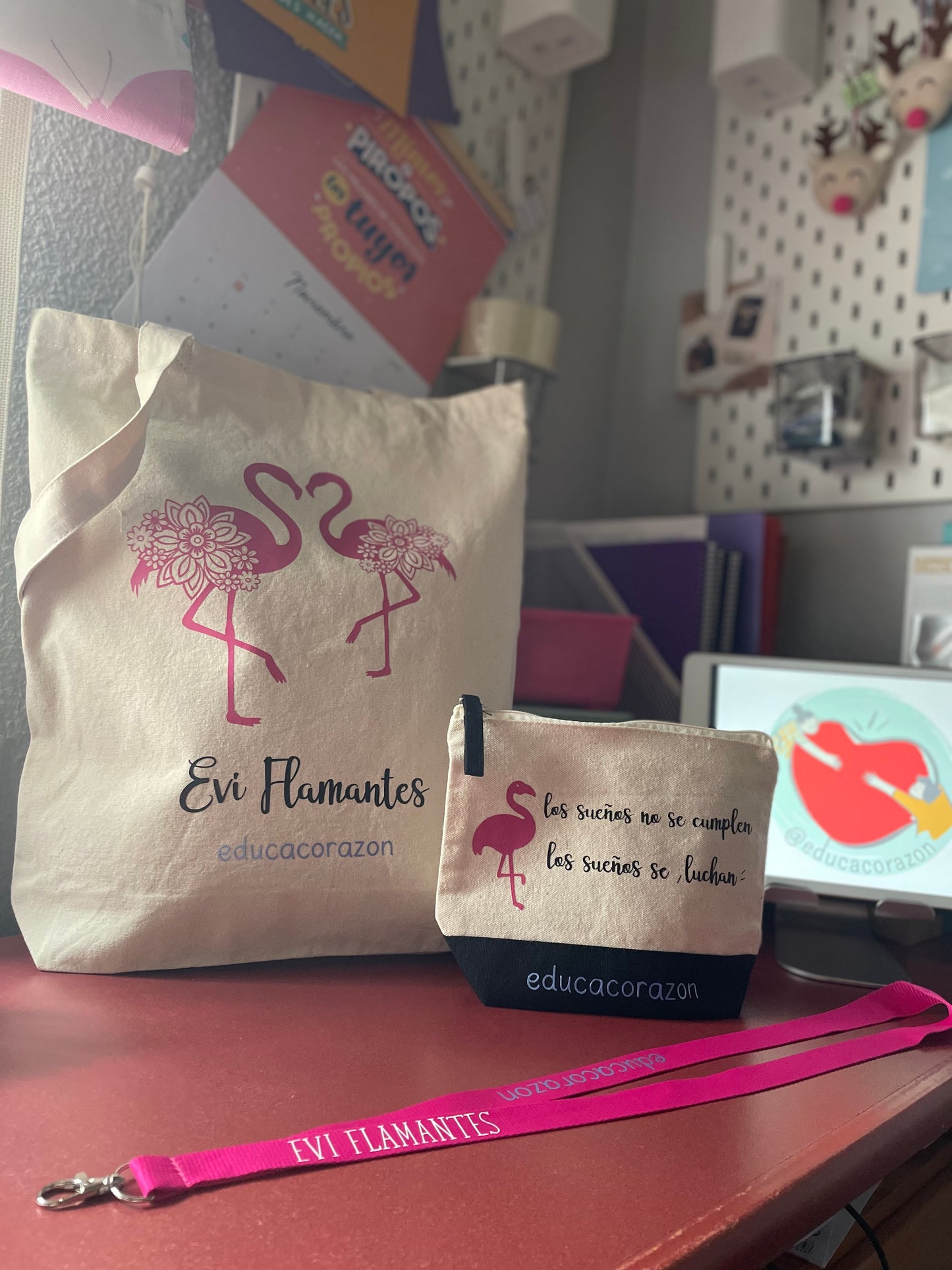 KIT TOTE BAG + NECESER BICOLOR + LANYARD