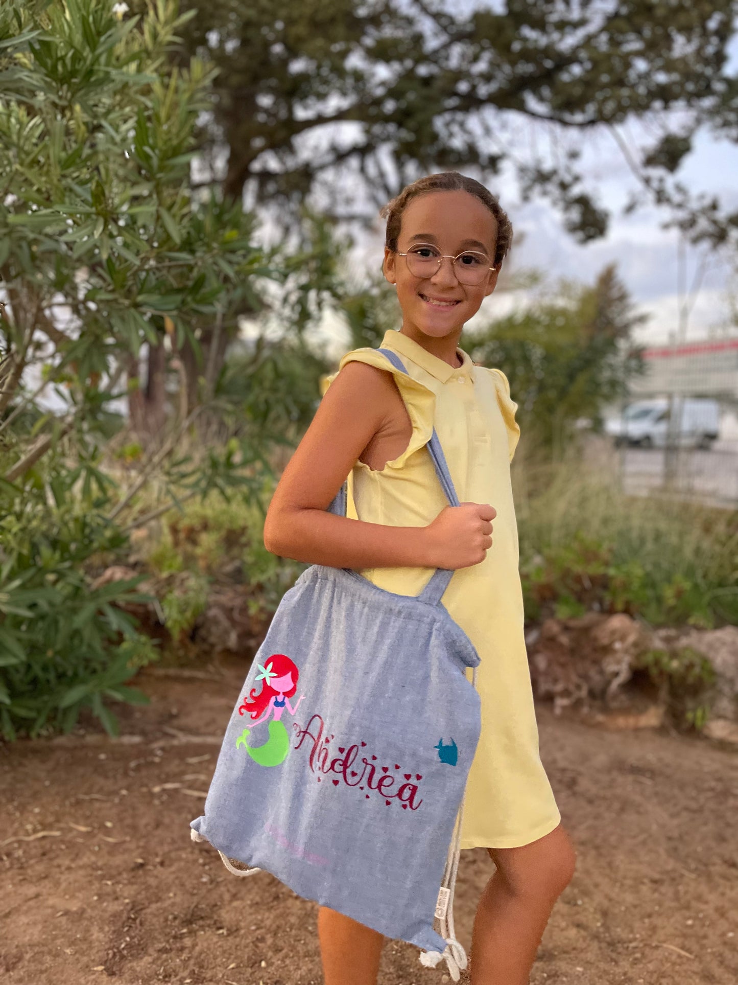 BOLSO MOCHILA “SIRENITA + NOMBRE”