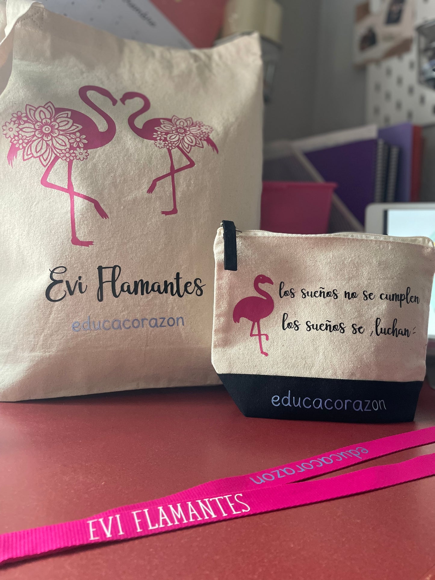 KIT TOTE BAG + NECESER BICOLOR + LANYARD