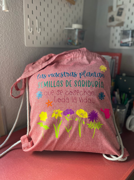 BOLSO MOCHILA “SEMILLAS DE SABIDURÍA…”