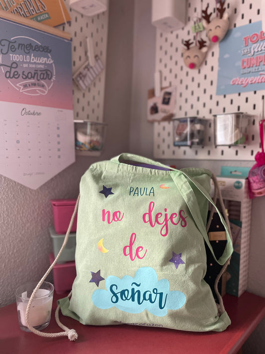 BOLSO MOCHILA “NO DEJES DE SOÑAR”