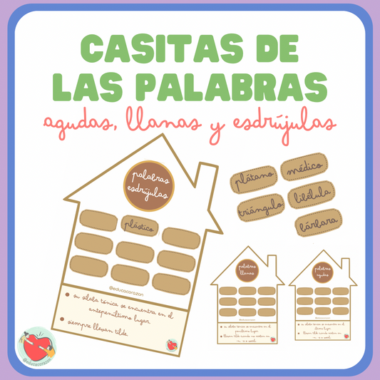 CASITAS DE PALABRAS AGUDAS, LLANAS Y ESDRÚJULAS